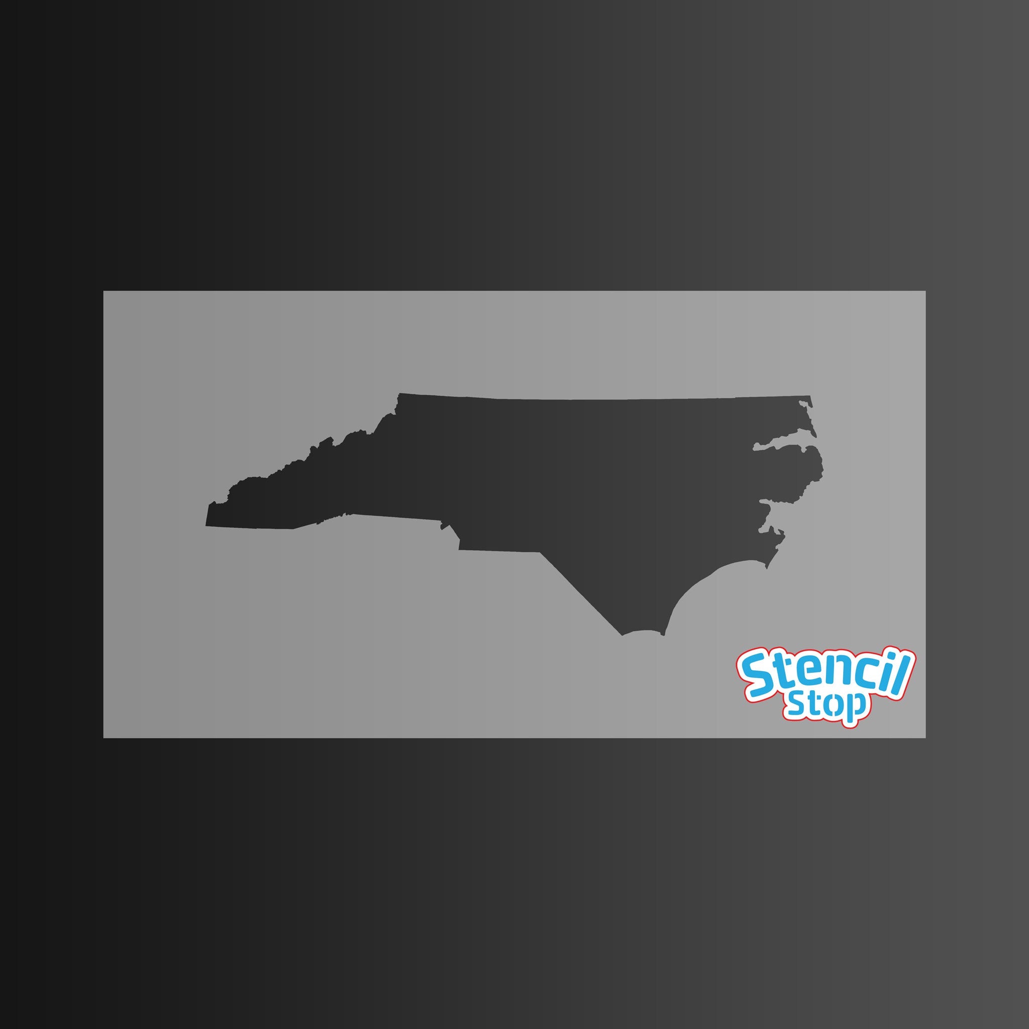 North Carolina State Outline Stencil
