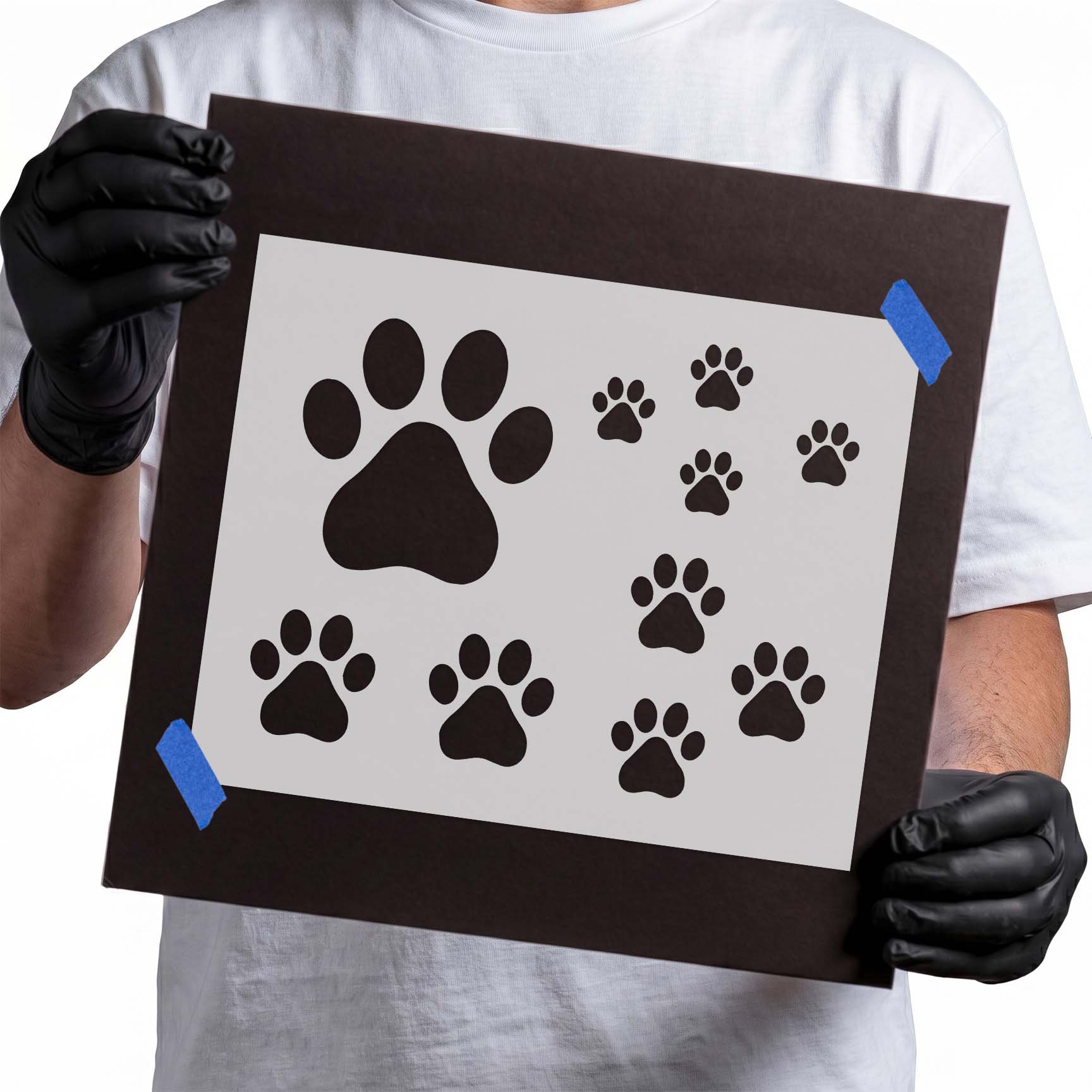 Paw Prints Stencil