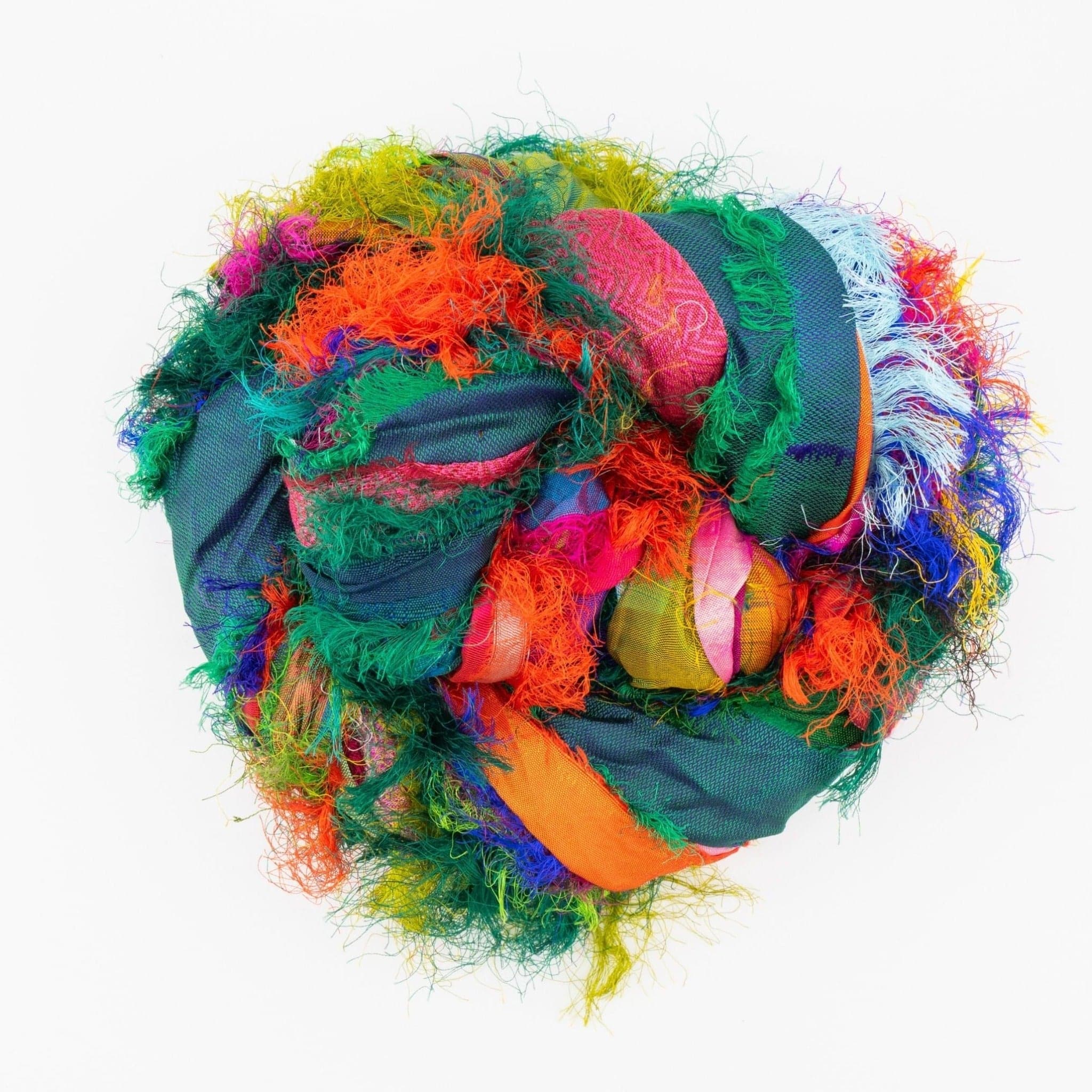 "Nicole's Favorite Ribbon" Recycled Sari Silk "Tibet Jewels"- Perfect for Crafting, Gift Wrap & More