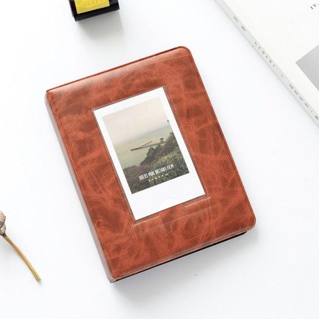 Retro 3 Inches 64 Pockets Photo Album Mini Instant Album Polaroid Photo Album Picture Case Storage Family Scrapbook Albums Family Anniversary Gift For Couple