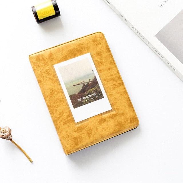 Retro 3 Inches 64 Pockets Photo Album Mini Instant Album Polaroid Photo Album Picture Case Storage Family Scrapbook Albums Family Anniversary Gift For Couple