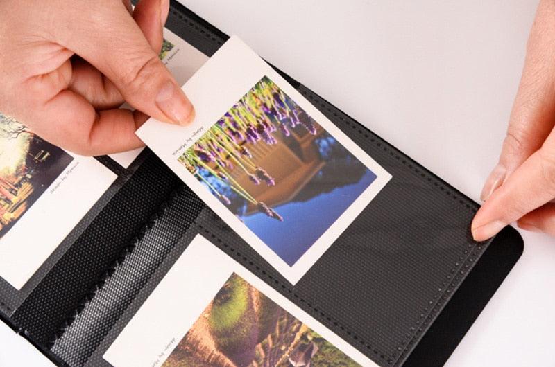 Retro 3 Inches 64 Pockets Photo Album Mini Instant Album Polaroid Photo Album Picture Case Storage Family Scrapbook Albums Family Anniversary Gift For Couple