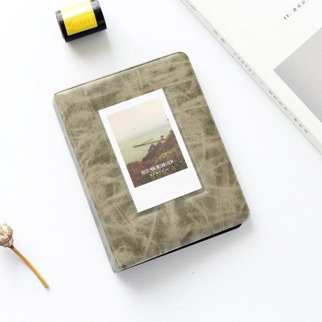 Retro 3 Inches 64 Pockets Photo Album Mini Instant Album Polaroid Photo Album Picture Case Storage Family Scrapbook Albums Family Anniversary Gift For Couple