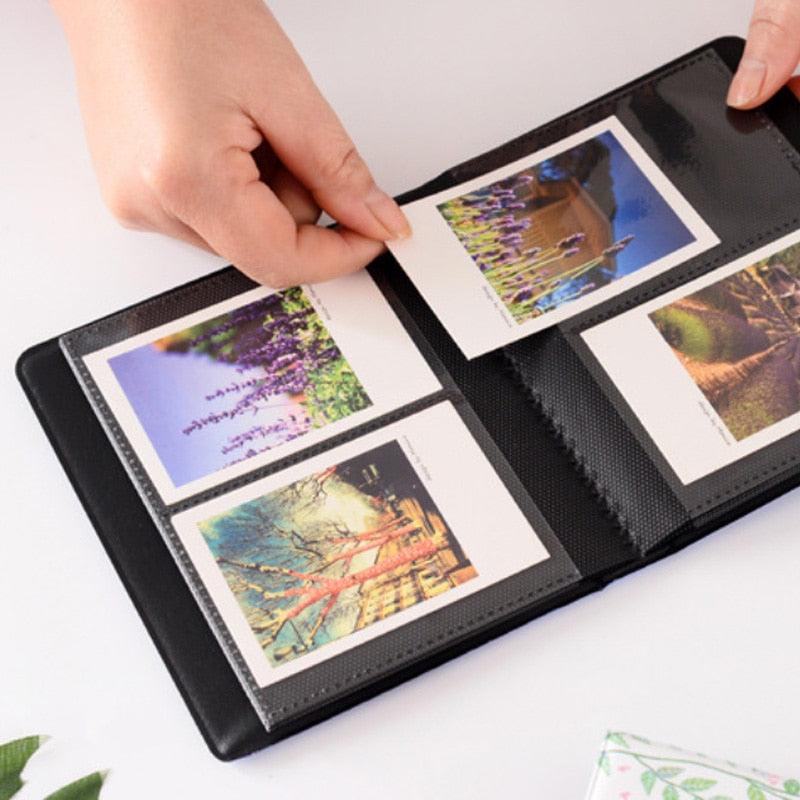 Retro 3 Inches 64 Pockets Photo Album Mini Instant Album Polaroid Photo Album Picture Case Storage Family Scrapbook Albums Family Anniversary Gift For Couple