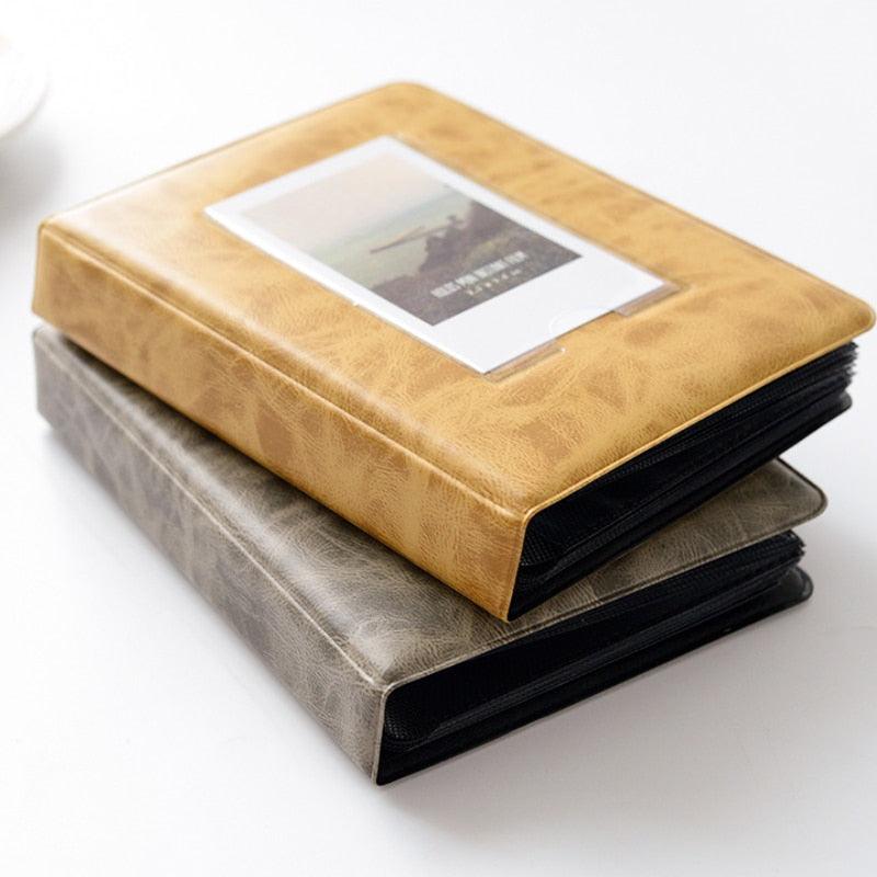 Retro 3 Inches 64 Pockets Photo Album Mini Instant Album Polaroid Photo Album Picture Case Storage Family Scrapbook Albums Family Anniversary Gift For Couple