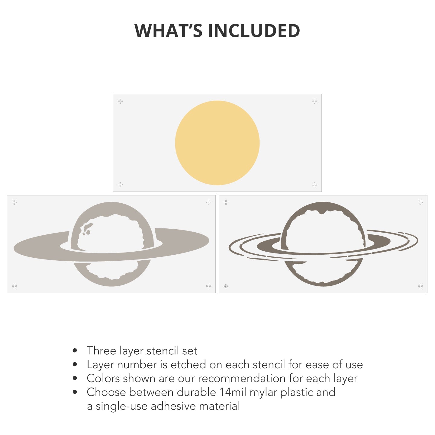 Saturn Wall Mural Stencil Set