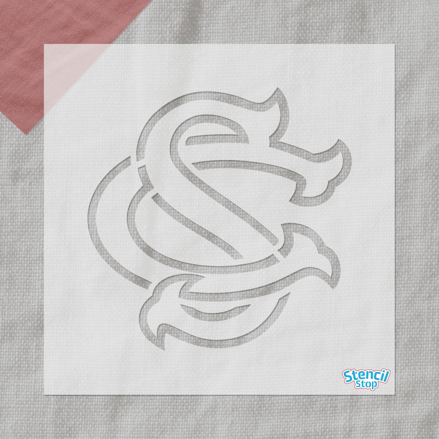South Carolina Gamecocks Interlocking SC Baseball Logo Stencil