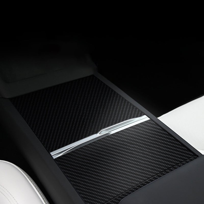 Tesla Model 3 / Y Center Console Wrap Cover (Gen. 1 & 2 & 3) - Carbon Fiber Interior Mods