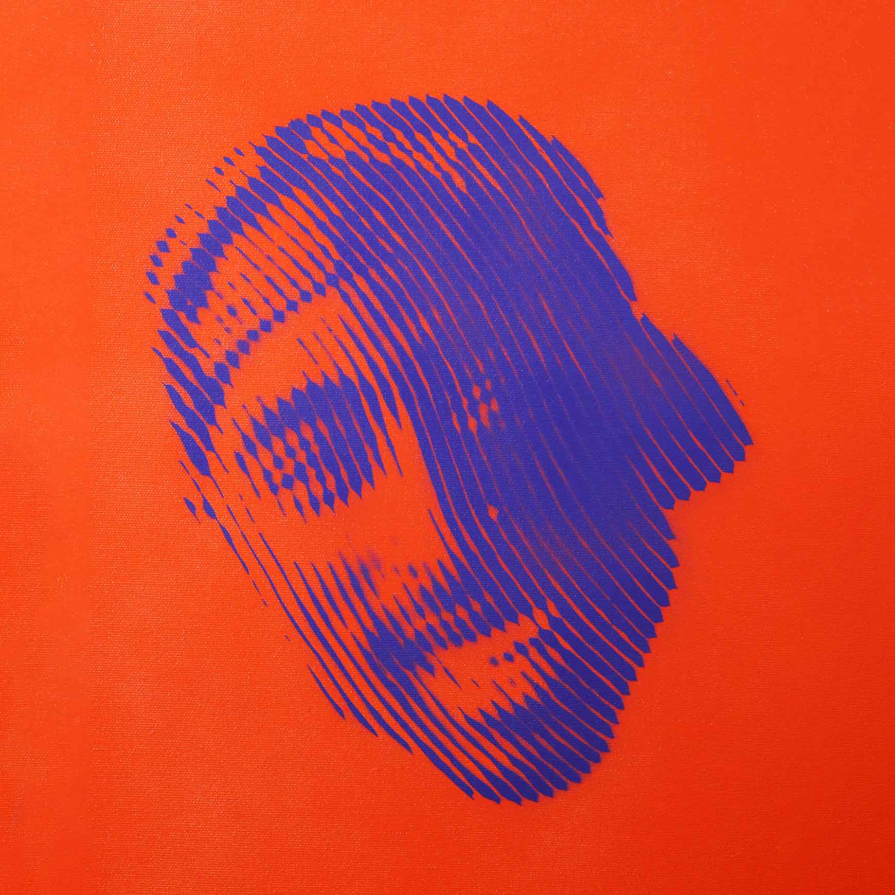 Tupac Face Halftone Stencil