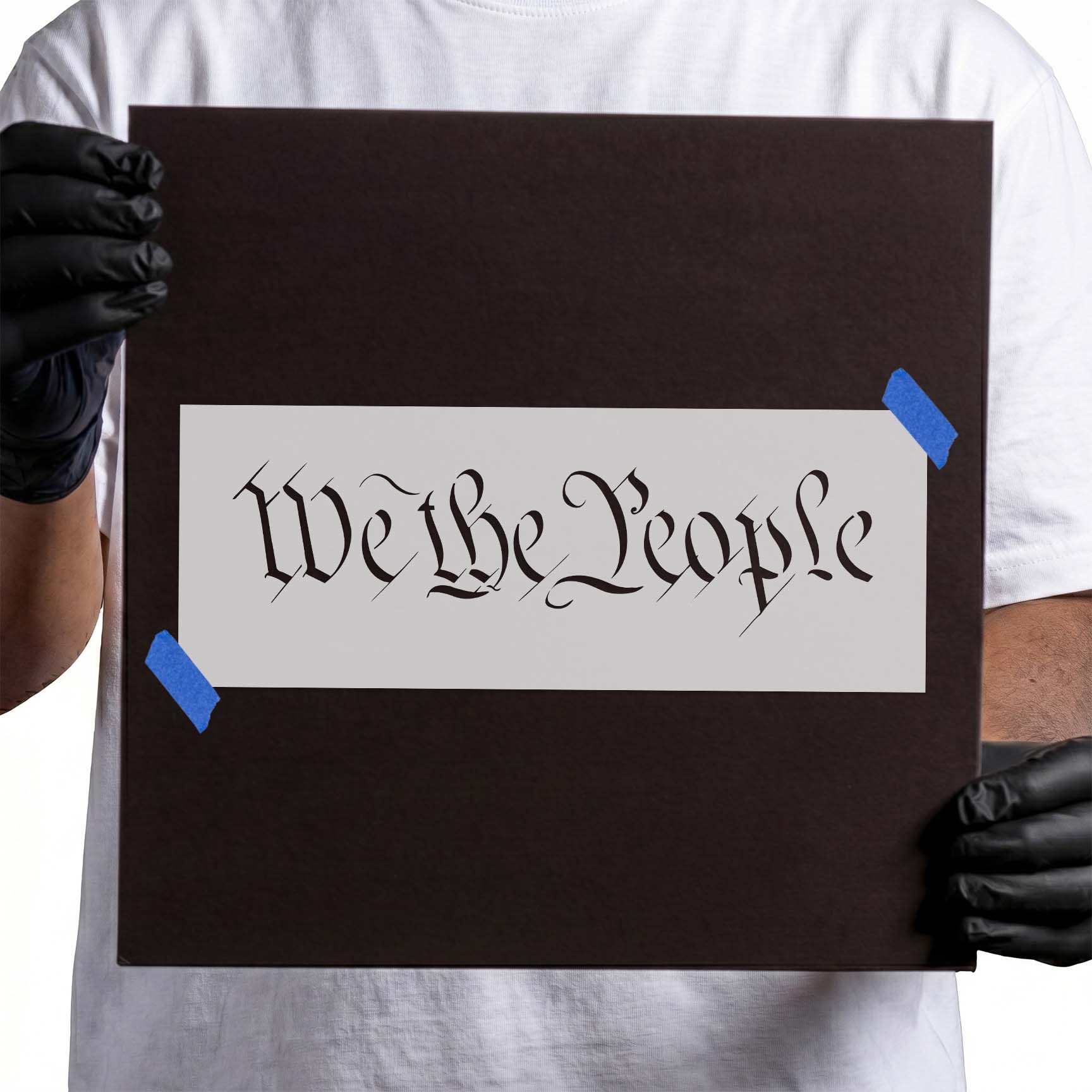 We the People Stencil