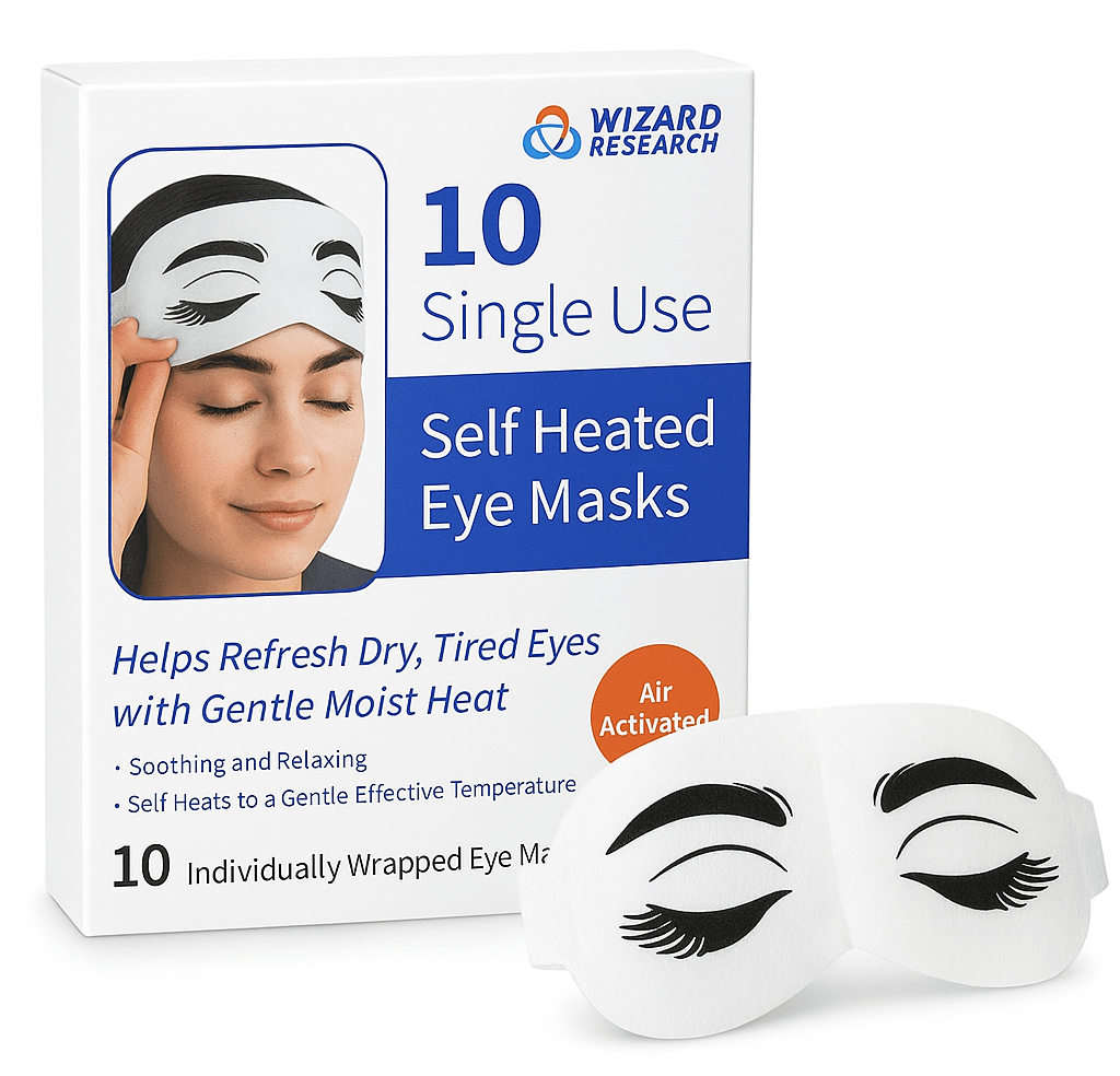 Steam Eye Masks Single Use - 10 Pack by Wizard Research