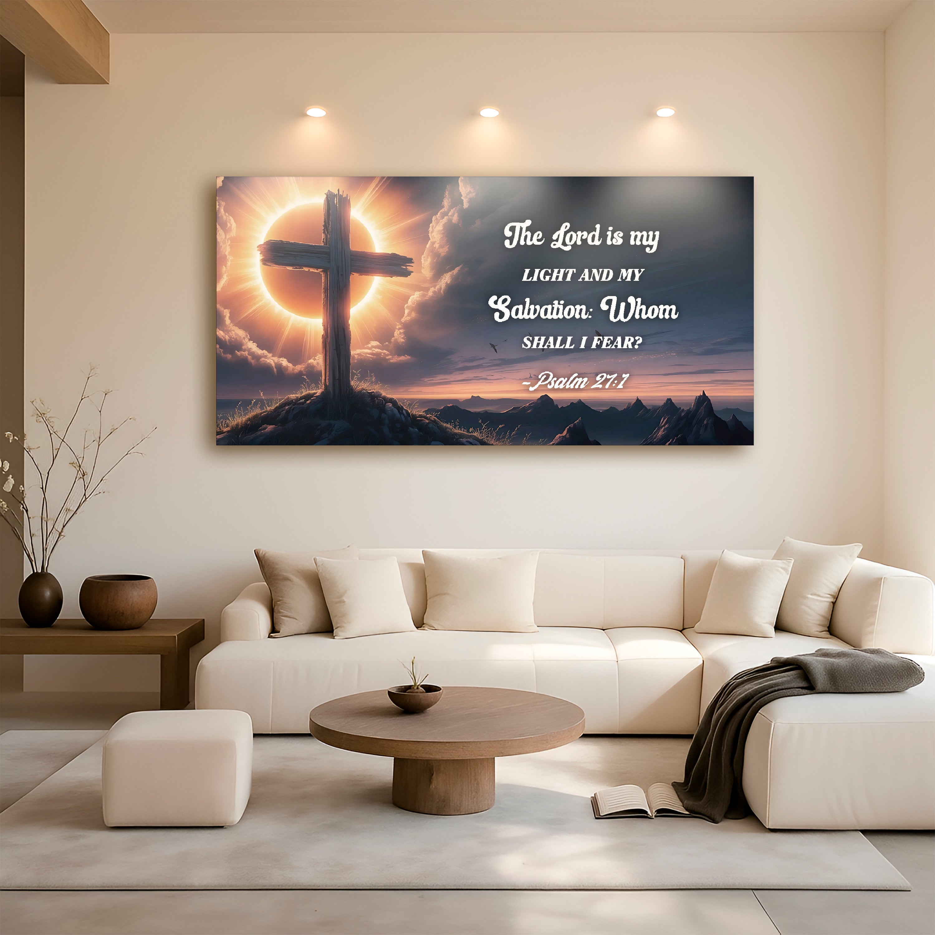 Psalm 27:1 - The Lord Is My Light and My Salvation Faith Sign