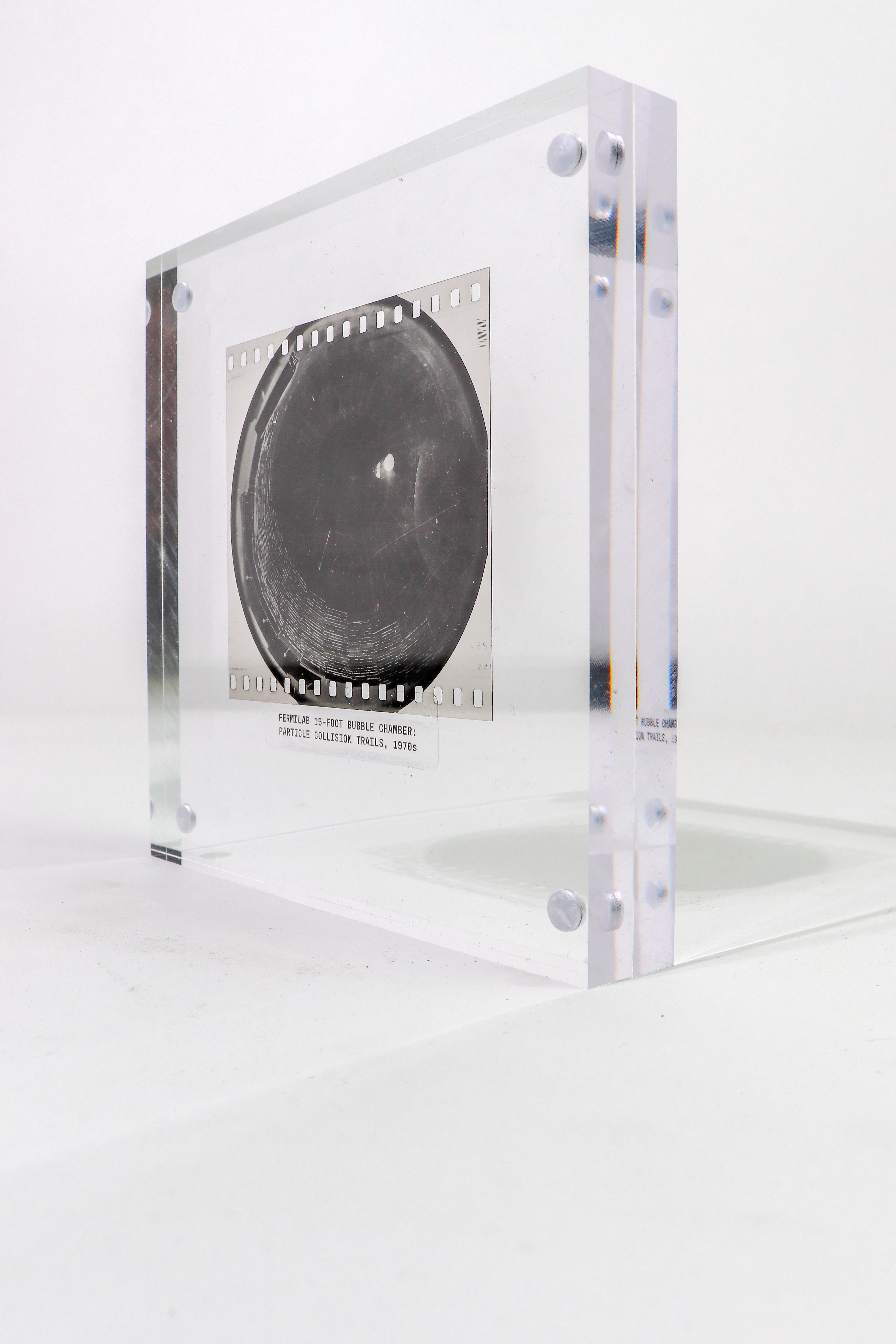 Fermilab Bubble Chamber Particle Collision Photo