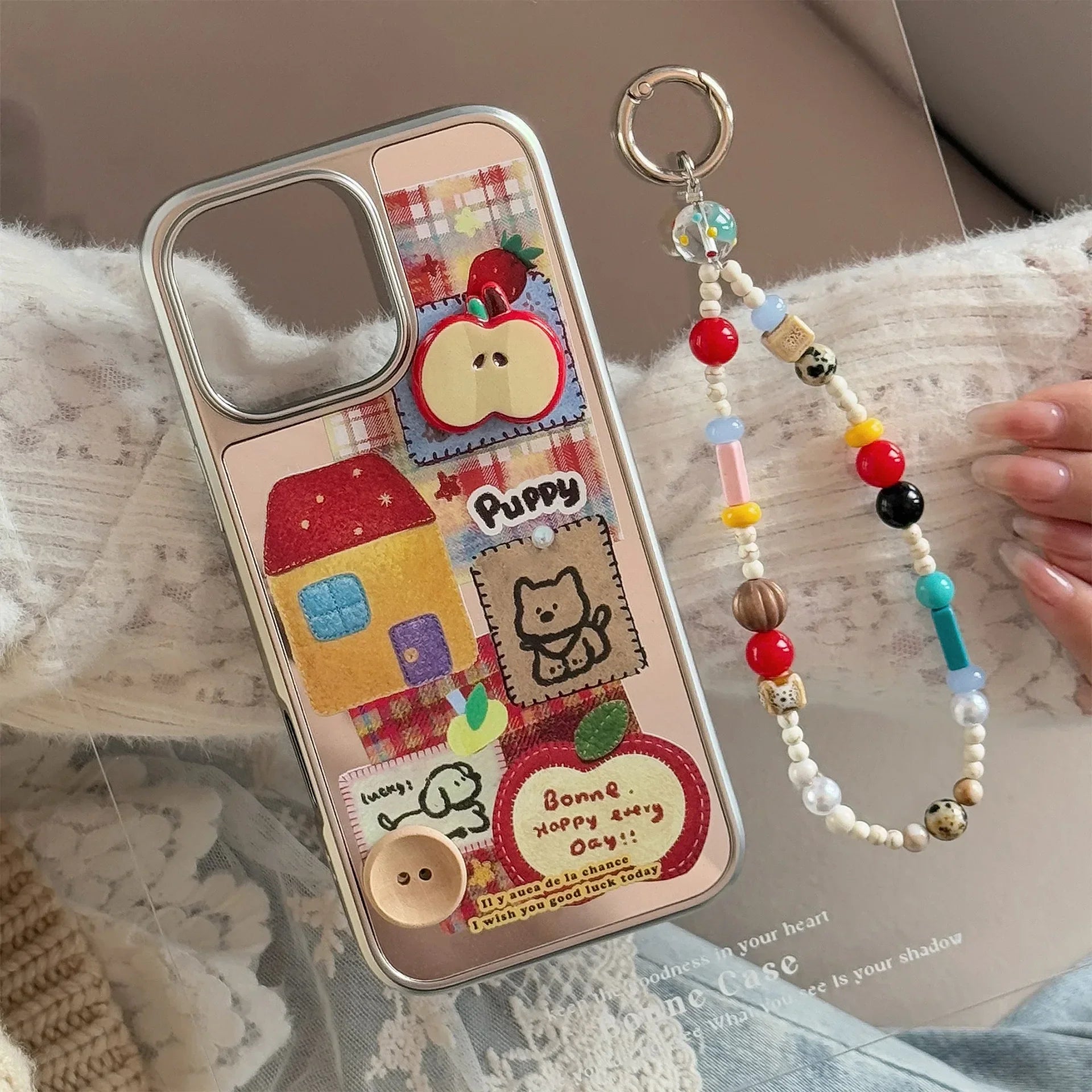 Ins 3D Phone Case with Lanyard For iPhone