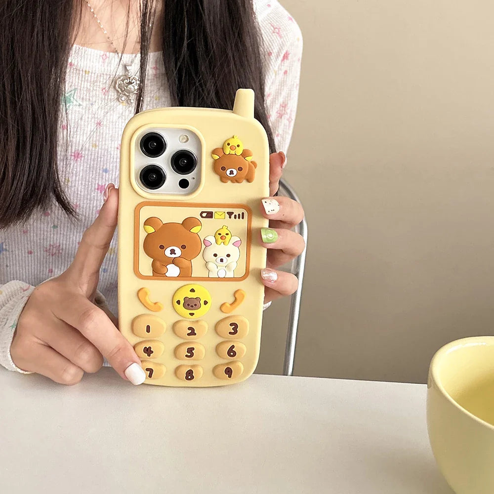 Funny Cartoon Rilakkuma Bear Phone Case