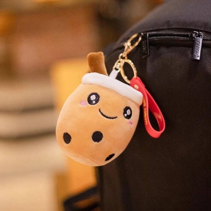 Boba Keychains 3 Pack Cute Fabric Bag Charm Set
