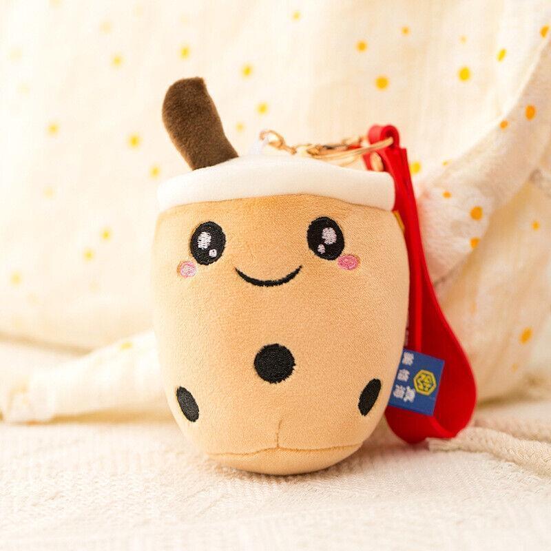 Boba Keychains 3 Pack Cute Fabric Bag Charm Set