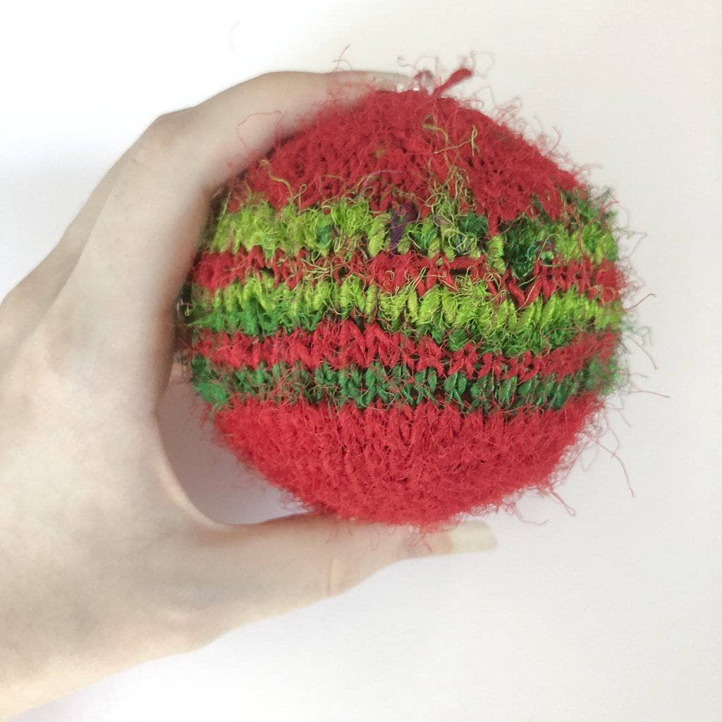 Striped Christmas Ornaments Knitting Kit