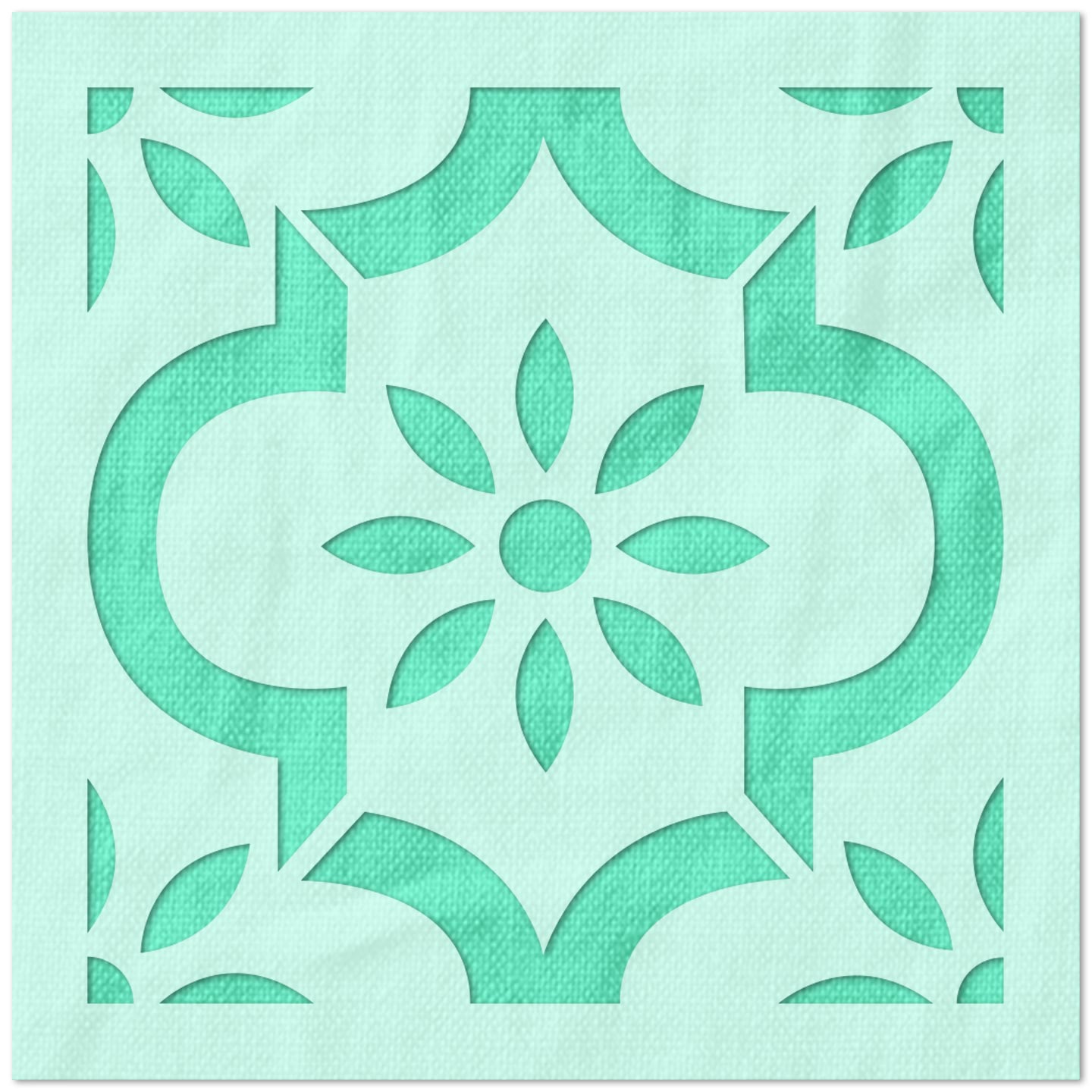 Beautiful Flower Tile Stencil