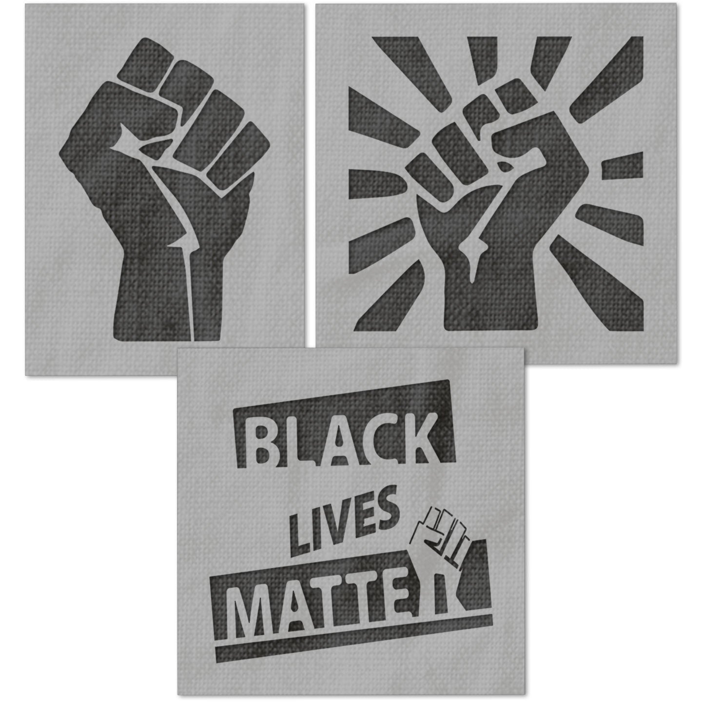 BLM Fist Stencil Set