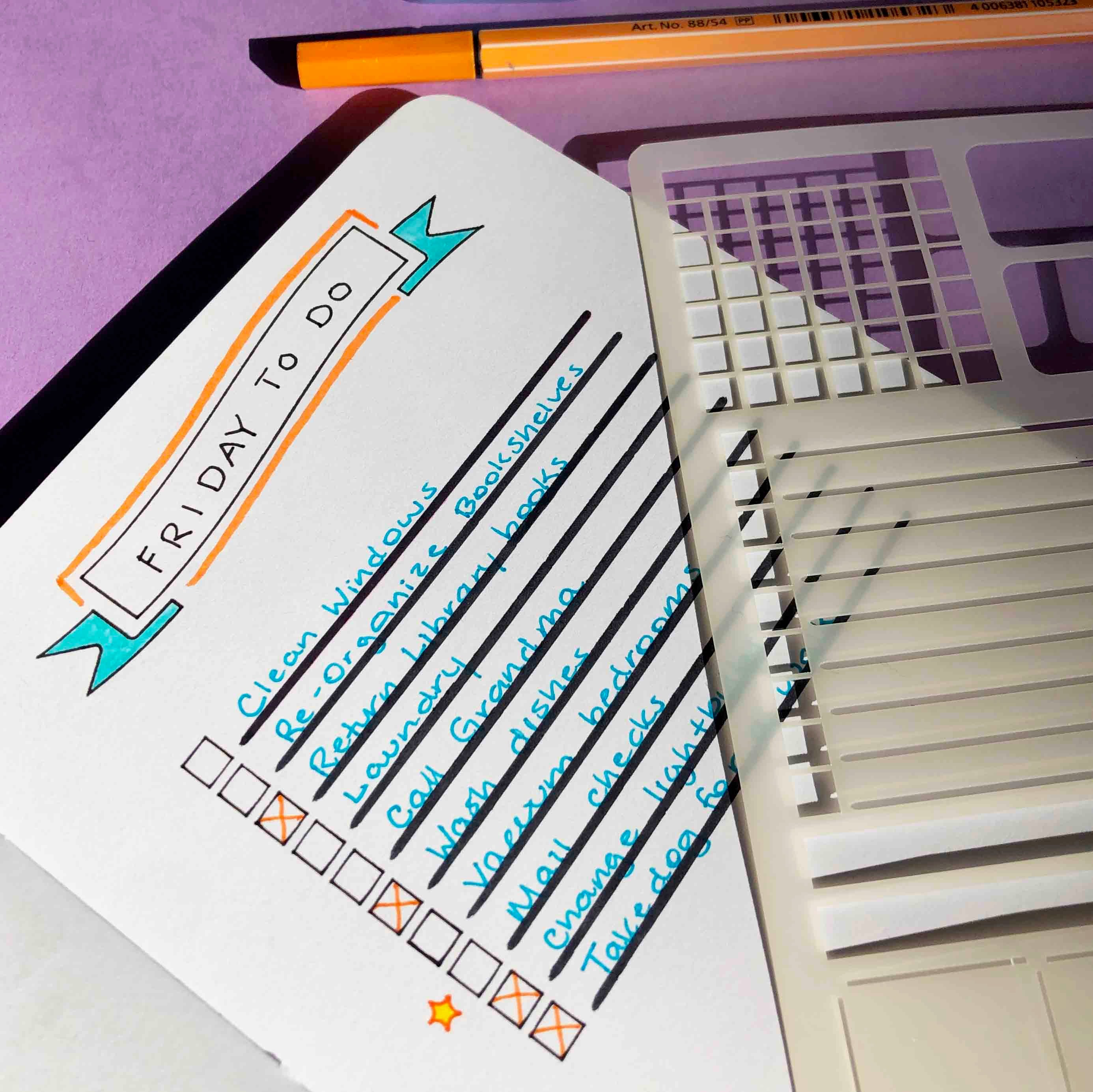 Bullet Journal Stencil Set