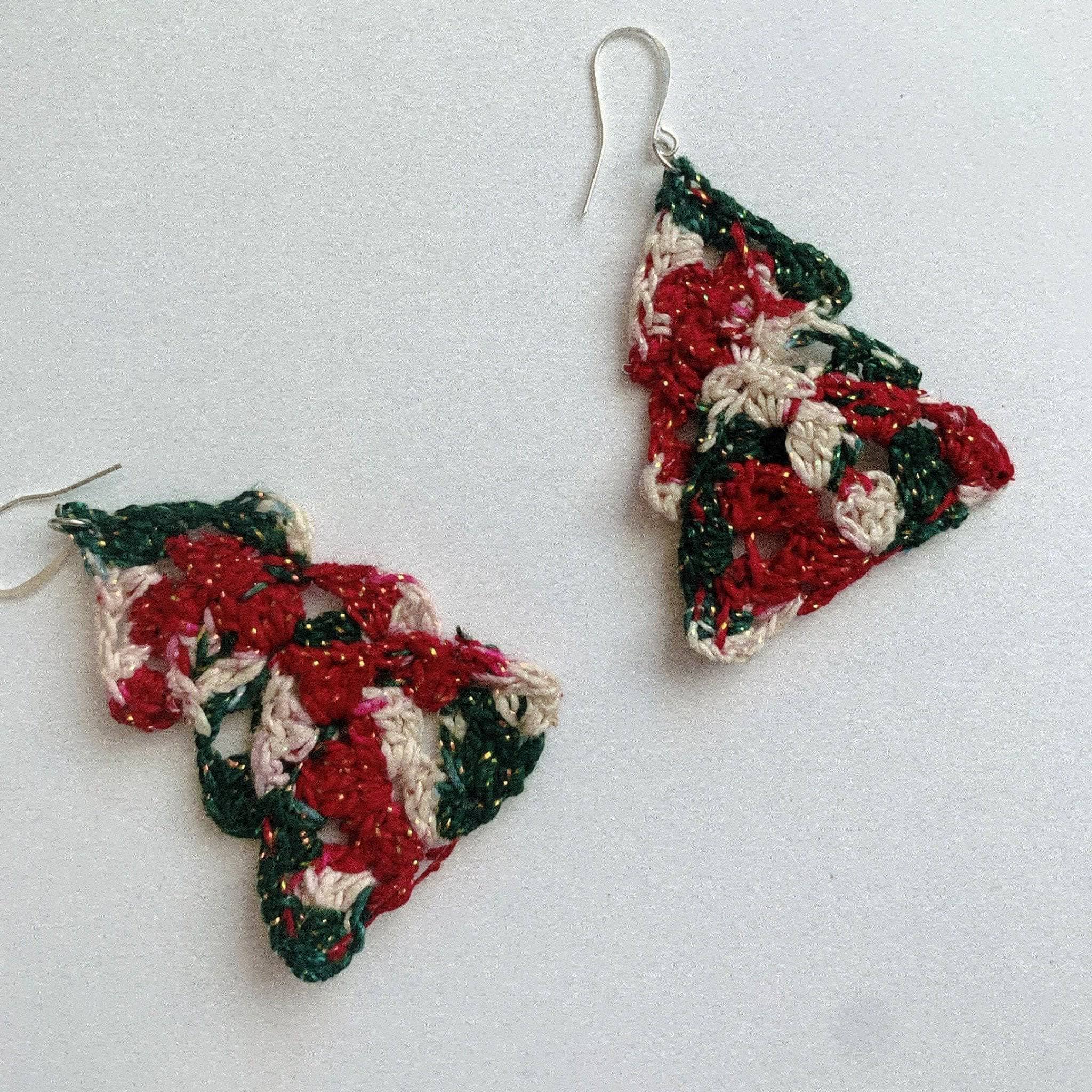 Christmas Tree Earrings Crochet Kit