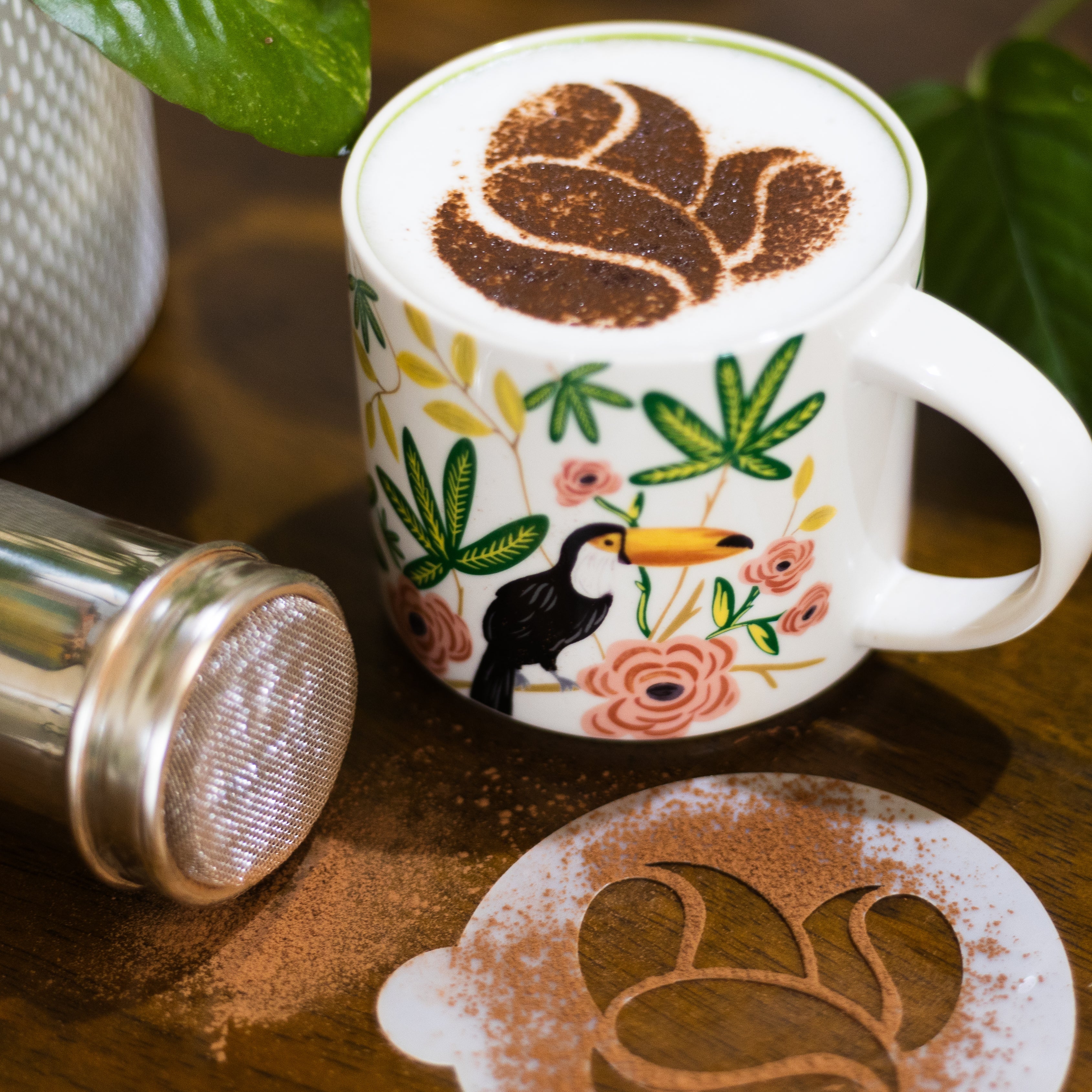 Smiley Face Coffee Stencils