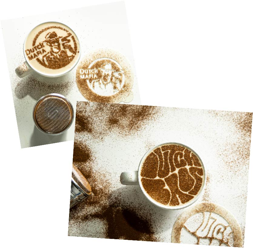 Smiley Face Coffee Stencils