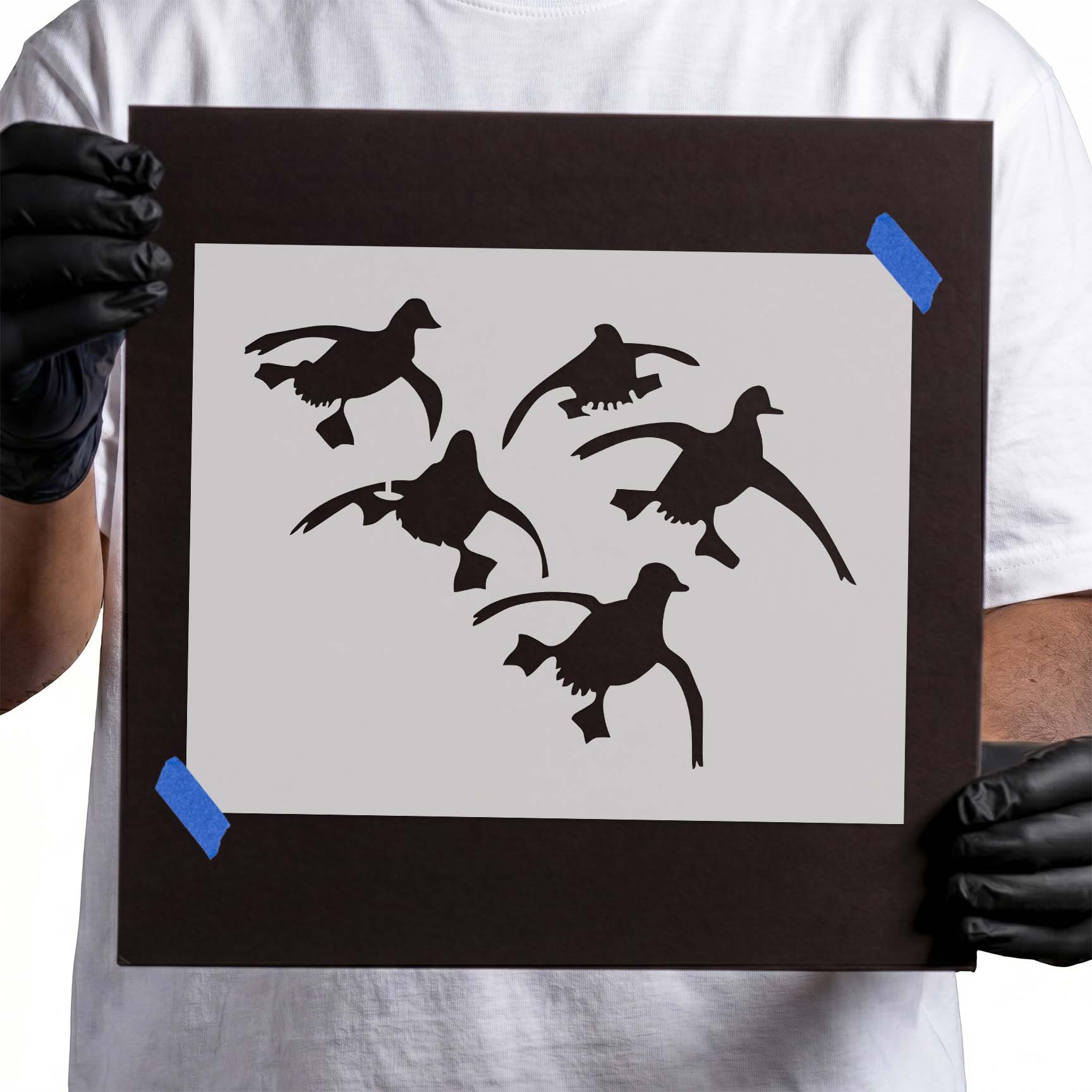 Flying Ducks Stencil