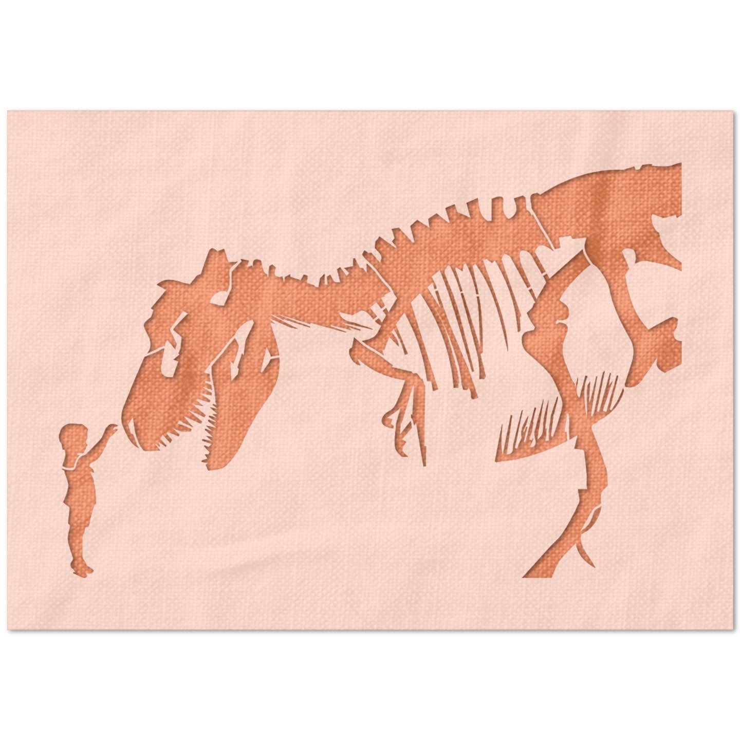 Girl and T-Rex  Stencil
