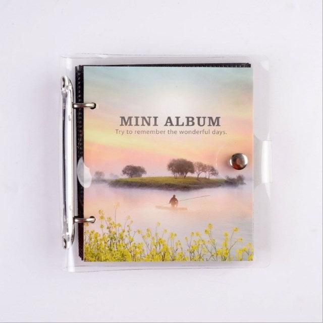 Light and Shadow Series Photo Album Ticket Storage Postcard 3 Inch memory 100 Pockets for Fujifilm Mini Film Paper Baby Family Scrapbook Albums DIY Memorable Gifts For Loved Ones