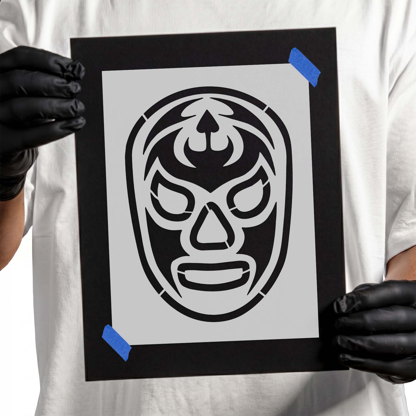 Luchador Mask Stencil