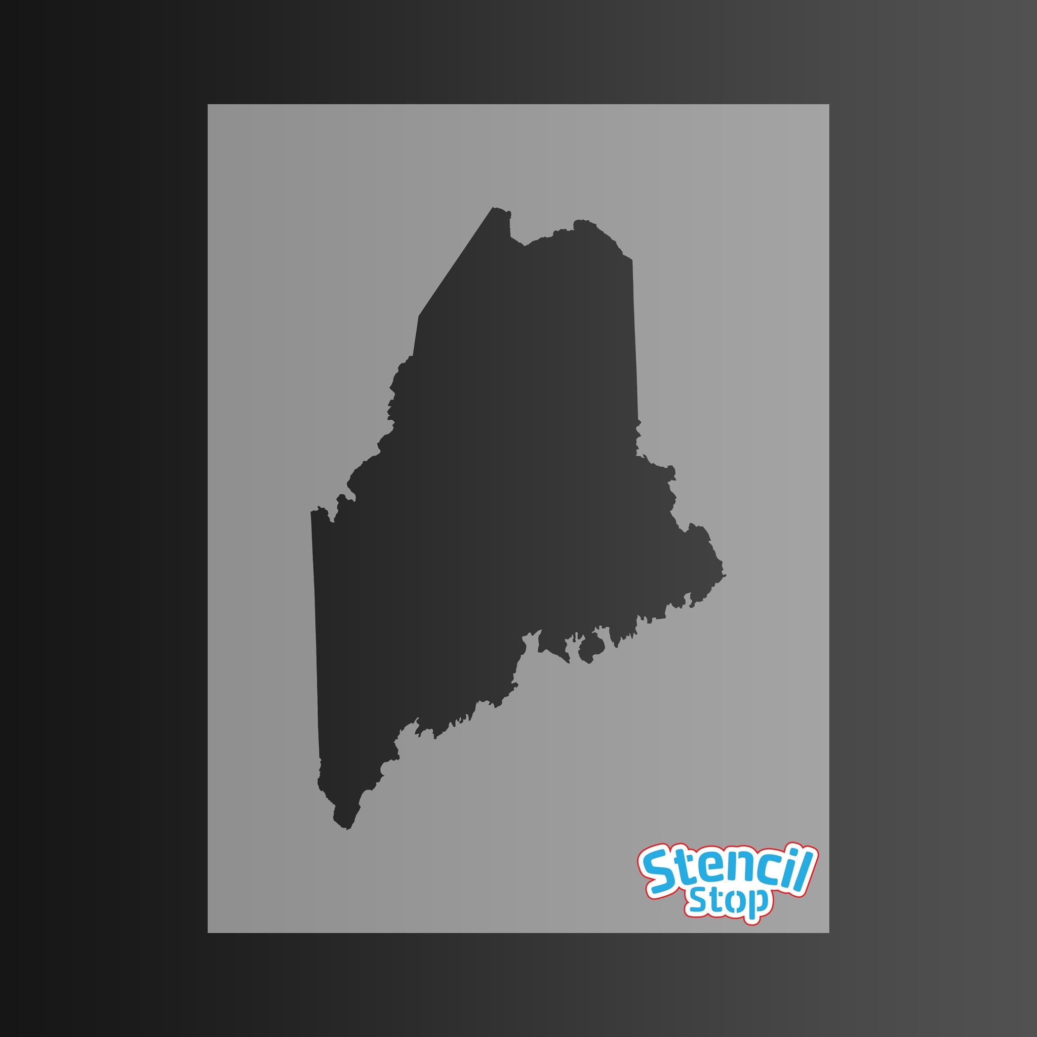 Maine State Outline Stencil