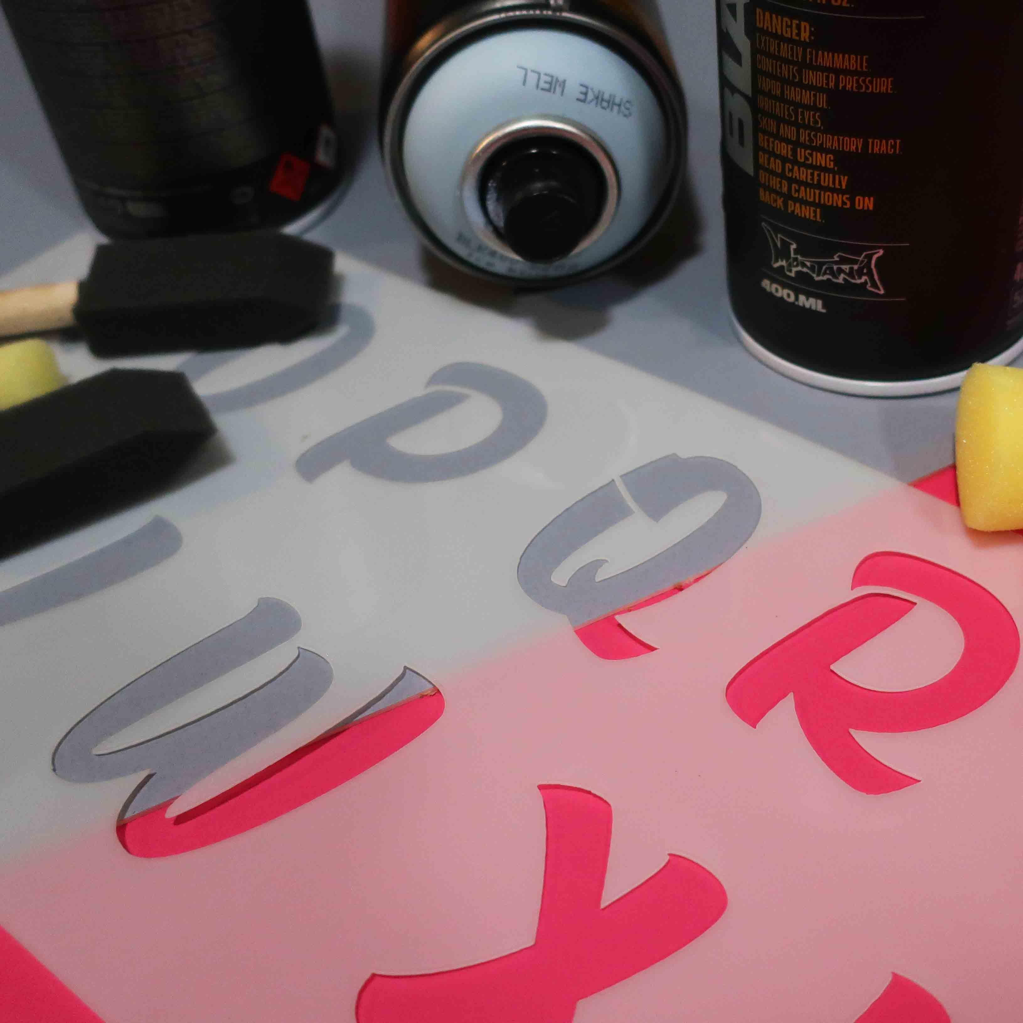 Marker Font Alphabet Stencil Set