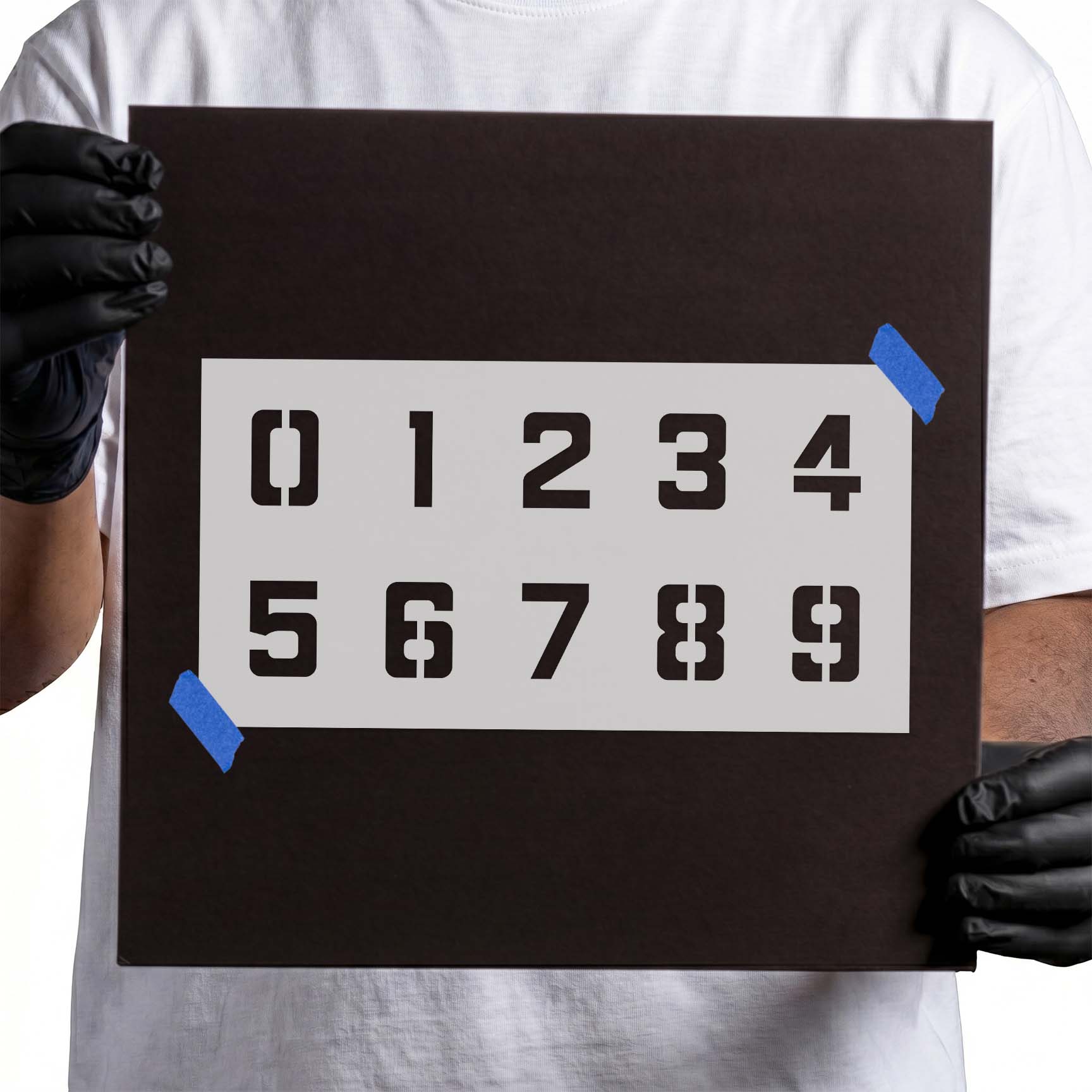 Number 0 to 9 Stencil