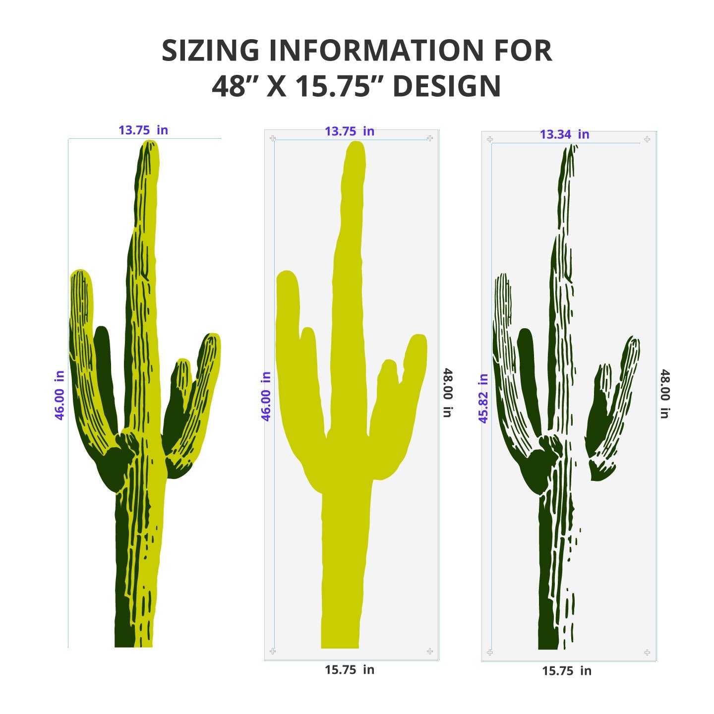 Saguaro National Park Wall Mural Stencil Set