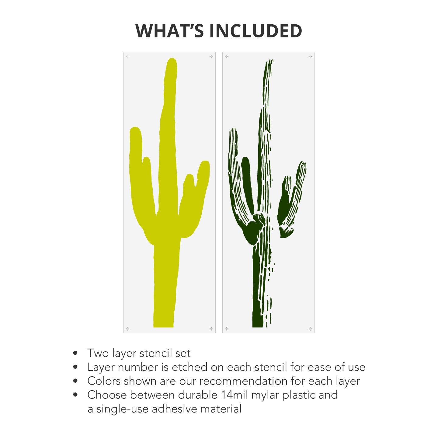 Saguaro National Park Wall Mural Stencil Set