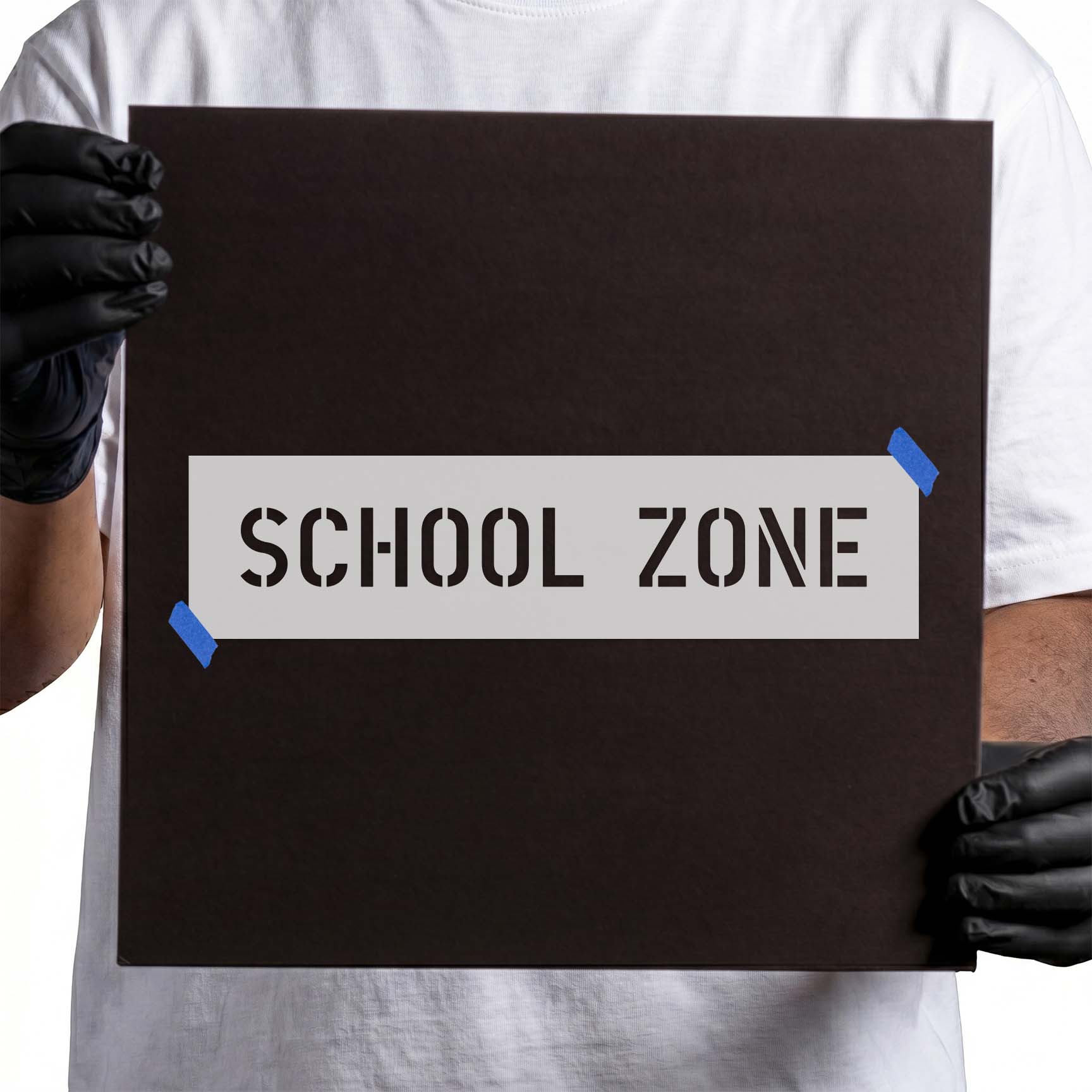 School Zone Sign Stencil